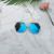 Retro holiday street beach sun glasses with round face can match myopia