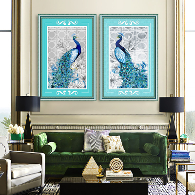 2017 cross stitch diamond decorative painting oil painting masonry embroidery peacock