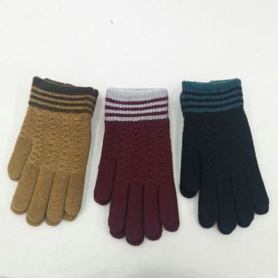 Glove jacquard all means warm knitted gloves