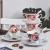 Ceramic coffee cup and saucer set creative afternoon tea set bone porcelain household flower tea cup and saucer set