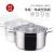 Stainless steel double ear soup pot right Angle pan without magnetic compound bottom induction cooker milk pot