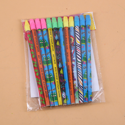 Cartoon Pattern HB Pencil with Top Eraser .Art Supplies For Writing Drawing Sketching