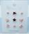 10 Yuan Multi-Store Four-Half Fashion Korean Diamond Imitation Crystal Earrings Earings Set