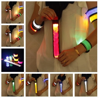 Pa ring flash arm with led luminous bracelet outdoor fluorescent bracelet cycling wrist signal lamp