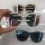 Transparent large frame sunglasses with mixed color are on sale