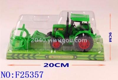 Cross-border children's plastic toys wholesale inertia car farmer's car 8338-16 educational toys
