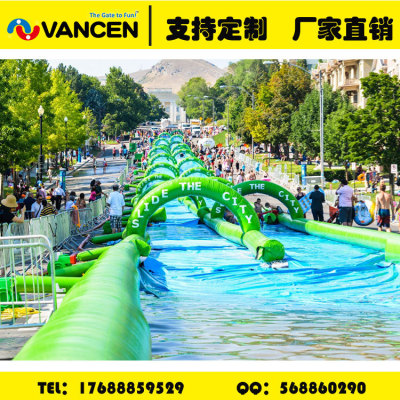 Manufacturer customized the city slide of PVC inflatable slides for outdoor large-scale activities