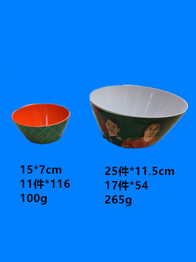密胺外贴花沙拉碗 大量库存现货尺寸齐全款式新颖