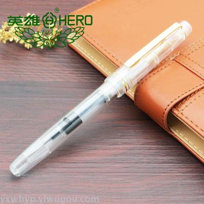 Hero gift box set with 1202 transparent pen iron box