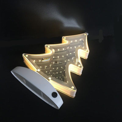 Christmas tree type 2AA battery box USB double with double-sided tunnel lamp room decoration wedding decoration