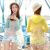 Summer new suntan women prints in the long hat ultra - thin long sleeve loose beach coat Korean version