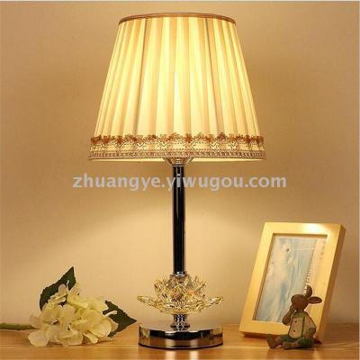 Lamp bedroom lotus crystal lamp hotel bedside crystal lamp factory wholesale 9