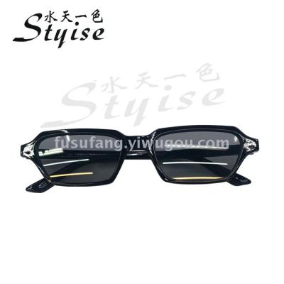 New style retro rectangular sunglasses European and American models with small frame sunglasses 18221