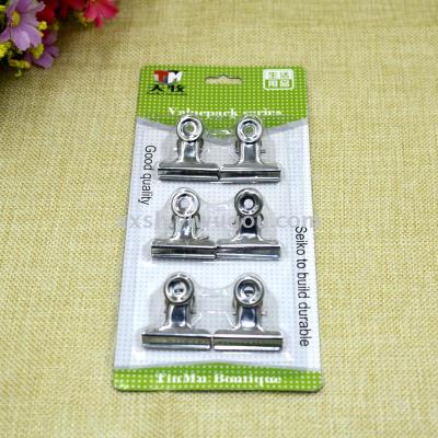 TM card 6 steel clips for bills office two yuan store supplies