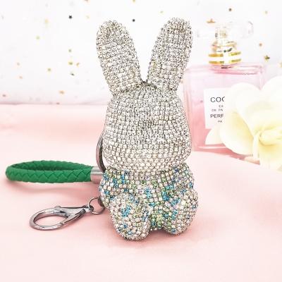 Cartoon hand drill a rogue rabbit key chain fashion student bag pendant