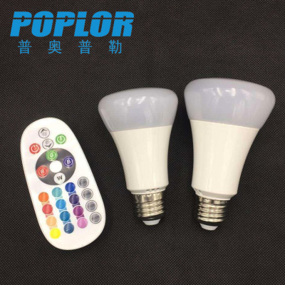 5W / Box packaging /RGBW colorful LED bulb  / intelligent lamp /  remote control bulb / PC cover aluminum