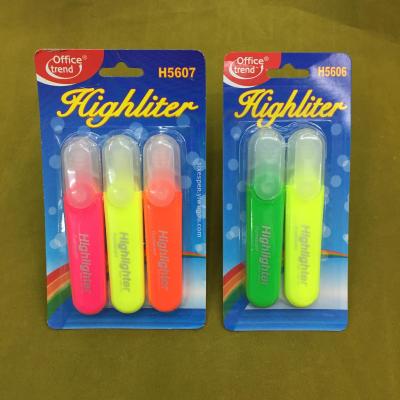 Highlighter pen  4pcs per card ,fluorecent pen