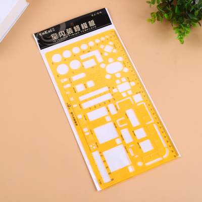 Business classic ruler kj - 016 drawing template ruler geometric drawing oval curve interior decoration of the template