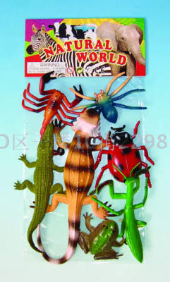 Glue toy dinosaurs