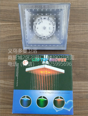 LED Top Shower temperature-controlled color lamp Top spray square light Top spray LED bathroom Top spray