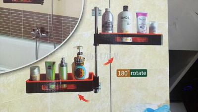 Two-Layer Bathroom Rack Bathroom Hanging Rotatable Bathroom Rack