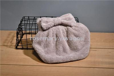 Dry hair cap thickening quick drying towel lovely bowknot bath hat shampoo hair drying towel for Korean adults