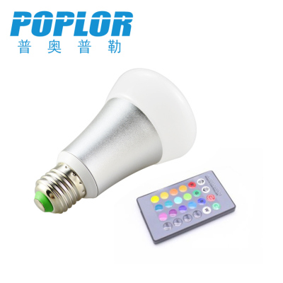 10W / Box packaging /RGBW colorful LED bulb  / intelligent lamp /  remote control bulb /aluminum