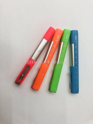 New multi - functional with lamp nail scissors ballpoint pen candy color ballpoint pen