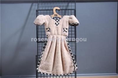 Button wipe towel hanging lovely Korean super absorbent coralline skirt home hanging dry small clothes towel