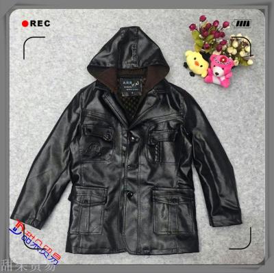 Weiding yifei 2018 new medium and large children jacket boy leather jacket boy casual jacket boy jacket