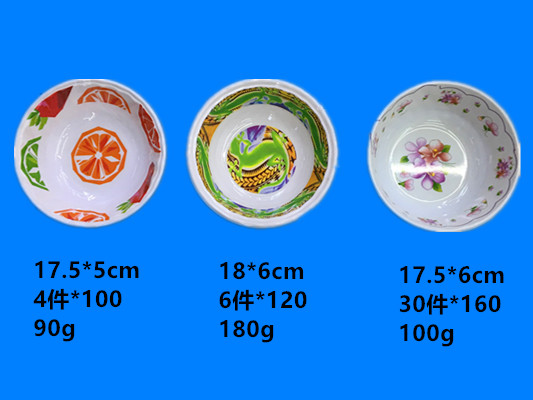 密胺贴花碗密胺餐具密胺库存现货款式多价格优惠可按吨卖