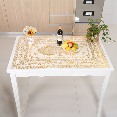PVC tablecloth creative food cushion wholesale foreign trade plastic export manufacturers european-style hot gold table mat factory plus custom
