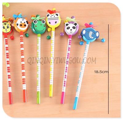 rattle drum pencil technology cartoon pencil children's toy windmill pencil creative stationery manufacturers straight