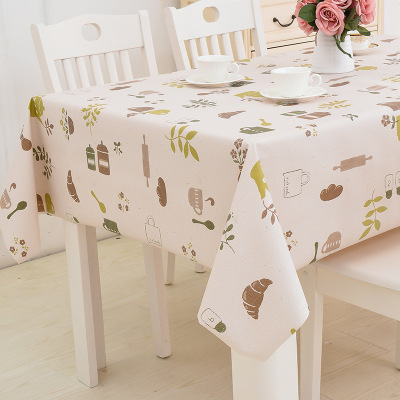 Rural table cloth, water, oil, heat, non - washing tablecloth PVC plastic tablecloth dining room rectangular tea table mat