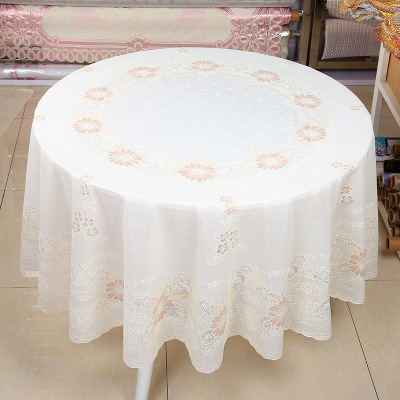 Daily practical round table cloth PVC waterproof, dustproof and oil-proof restaurant table cloth can be customized manufacturers wholesale