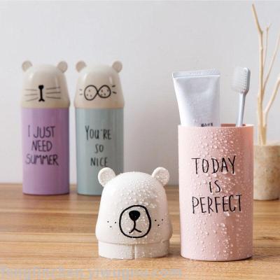 New travel toothbrush cup creative toothpick box lovely mouthwash cup fashionable to carry a 