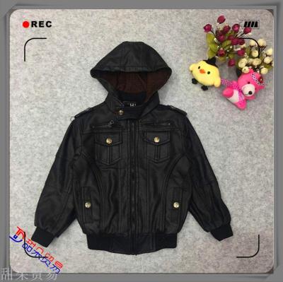 Weiding 100 million non - boy leather jacket spring coat boys jacket Korean version 2018 new winter style