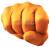 Orange two-sided fish-scale satin gloves