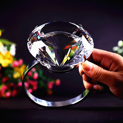 80mm crystal oversized diamond ring proposal crafts diamond ring creative setting pieces qixi