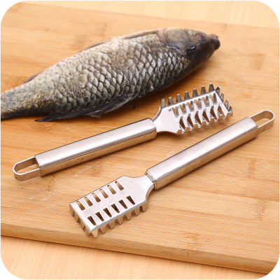 Creative stainless steel descaling fish scraper kitchen small tools to kill the fish scraping fish descaling brush fish scaling plane