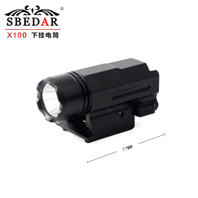 Sight mirror tactics strong LED white light flashlight outdoor hunting torch