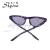 Web celebrity is the same retro triangle-eye sunglasses with translucent lenses18232