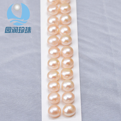 Zhuji culture pearl ear-nailing patch half-hole aaa10-12mm pearl makes bread ear nailing materials