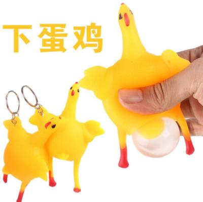 New creative strange vent chicken under the pressure of chicken omelette children toys funny squeeze egg market wholesale