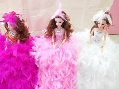 New Arrival Hot Sale Simulation Feather Barbie Doll Toy