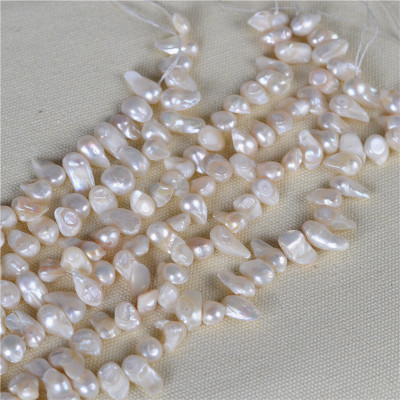 Wholesale supply 7-8mm 37-hole tail-shaped breeding natural pearl material accessories