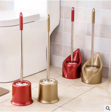 Stainless Steel Toilet Brush No Dead Angle Bathroom Toilet Bowl Cleaning Brush Creative Base Set Toilet Brush