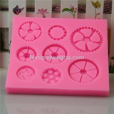 Gear mould steampunk gear mould sugar molds silicone mold high temperature resistance