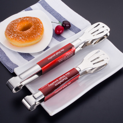 Bread clip stainless steel steak clip non - magnetic food clip three - wire barbecue clip food clip surroundings while