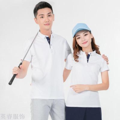 Men's summer hot style short sleeve T-shirt men's rollover business pure color polo shirt youth jacket thin style